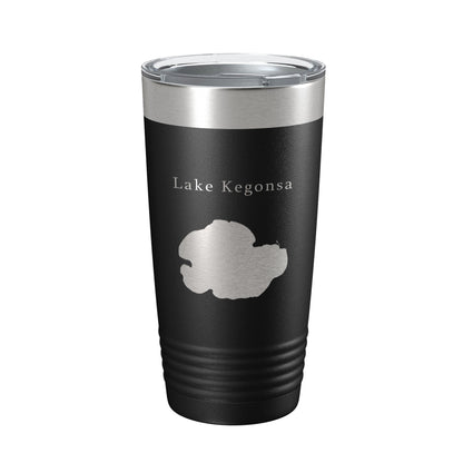 Lake Kegonsa Map Tumbler Travel Mug Insulated Laser Engraved Coffee Cup Wisconsin 20 oz-0