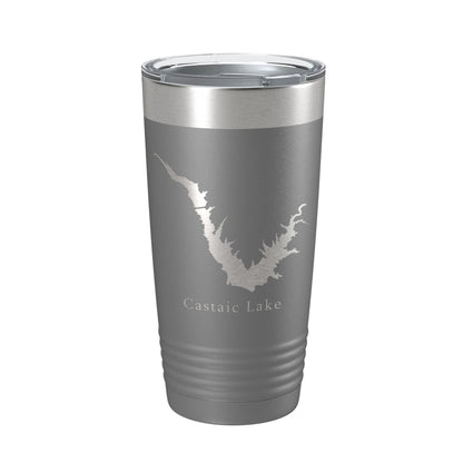 Castaic Lake Map Tumbler Travel Mug Insulated Laser Engraved Coffee Cup California 20 oz-16