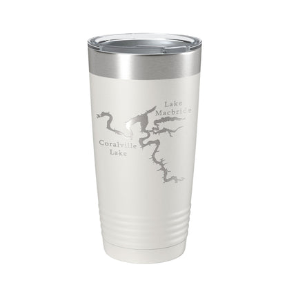 Coralville Lake Macbride Map Tumbler Travel Mug Insulated Laser Engraved Coffee Cup Iowa River 20 oz-7