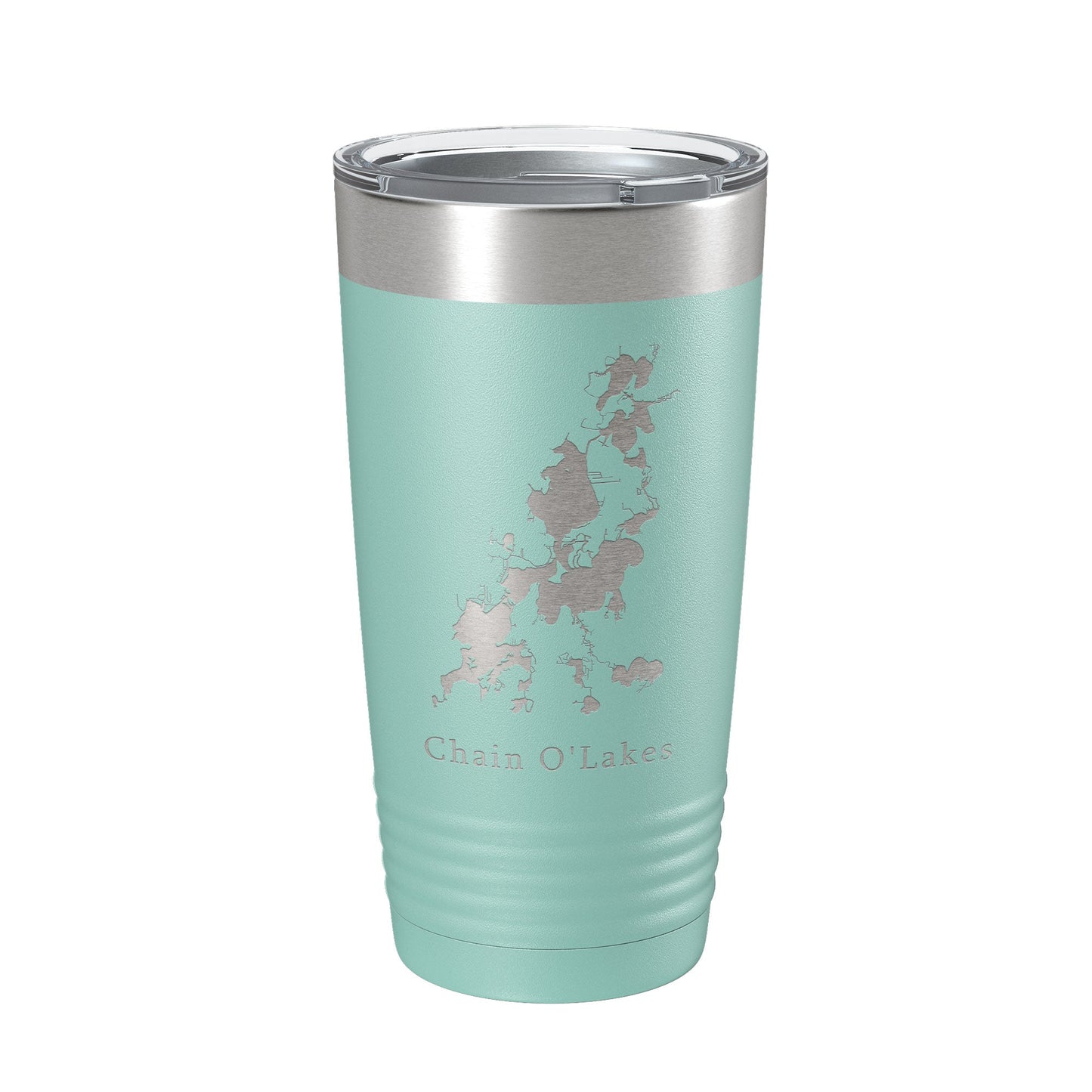 Fox River Chain O'Lakes Map Tumbler Travel Mug Insulated Laser Engraved Coffee Cup Illinois 20 oz-12