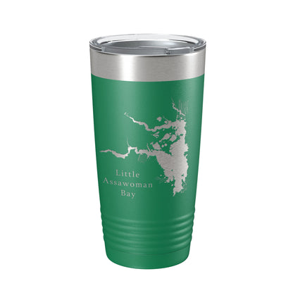 Little Assawoman Bay Tumbler Lake Map Travel Mug Insulated Laser Engraved Coffee Cup Delaware 20 oz-9