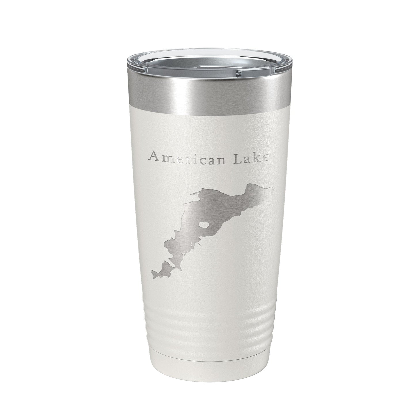 American Lake Map Tumbler Travel Mug Insulated Laser Engraved Coffee Cup Washington 20 oz-7