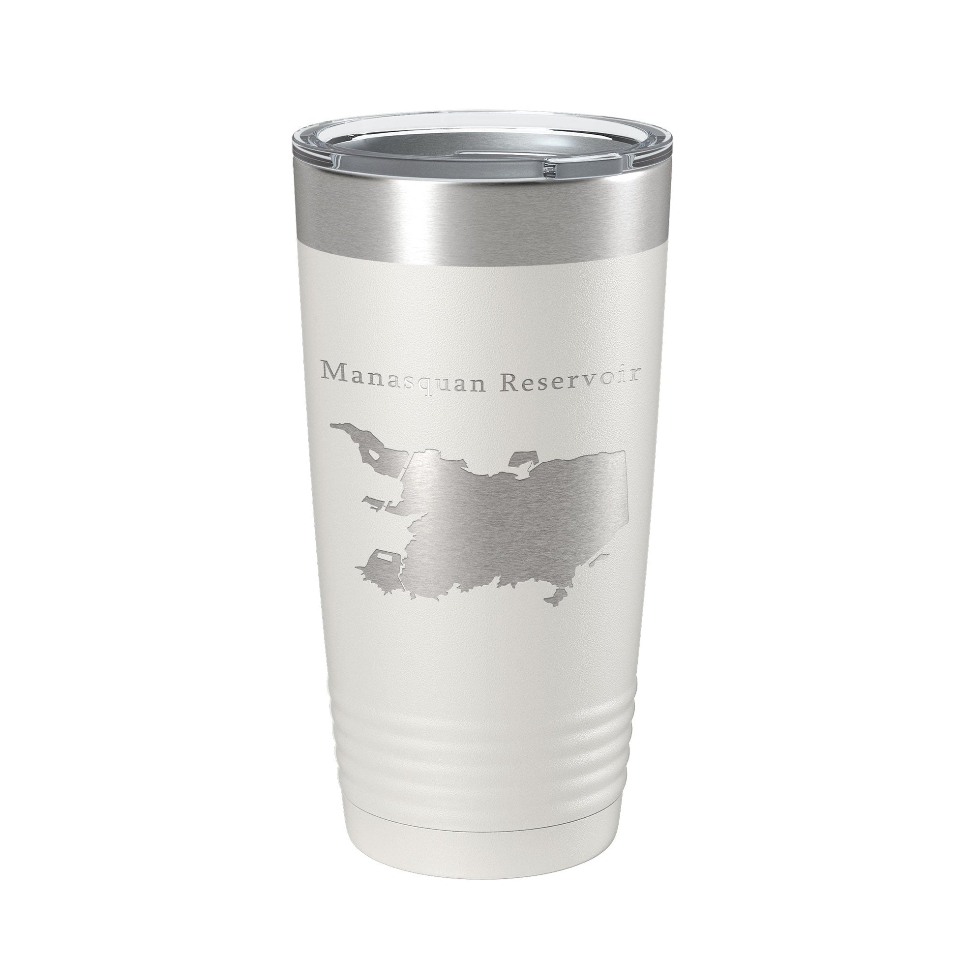 Manasquan Reservoir Tumbler Lake Map Travel Mug Insulated Laser Engraved Coffee Cup New Jersey 20 oz-1
