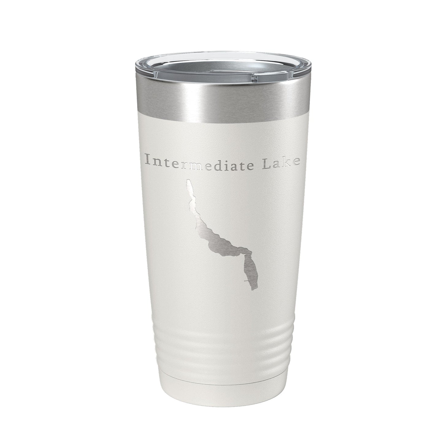 Intermediate Lake Map Tumbler Travel Mug Insulated Laser Engraved Coffee Cup Michigan 20 oz-1
