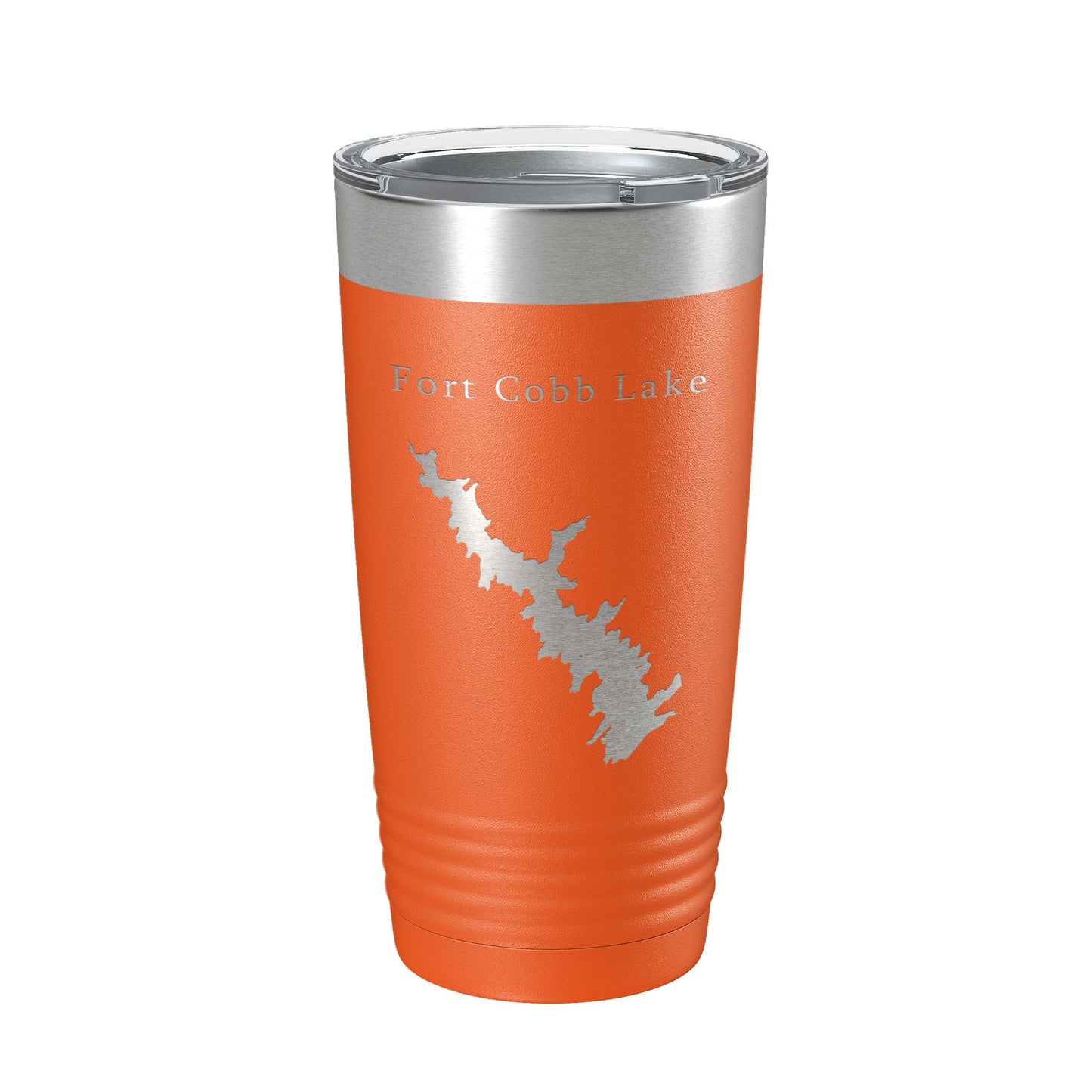 Fort Cobb Lake Map Tumbler Travel Mug Insulated Laser Engraved Coffee Cup Oklahoma 20 oz-17