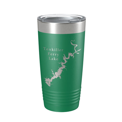 Tenkiller Ferry Lake Map Tumbler Travel Mug Insulated Laser Engraved Coffee Cup Oklahoma 20 oz-9