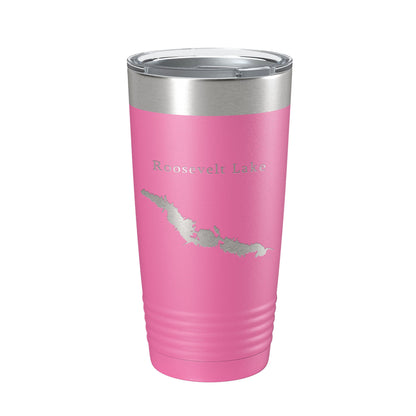 Theodore Roosevelt Lake Map Tumbler Travel Mug Insulated Laser Engraved Coffee Cup Arizona 20 oz-11