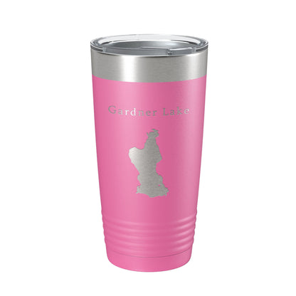 Gardner Lake Map Tumbler Travel Mug Insulated Laser Engraved Coffee Cup Connecticut 20 oz-11