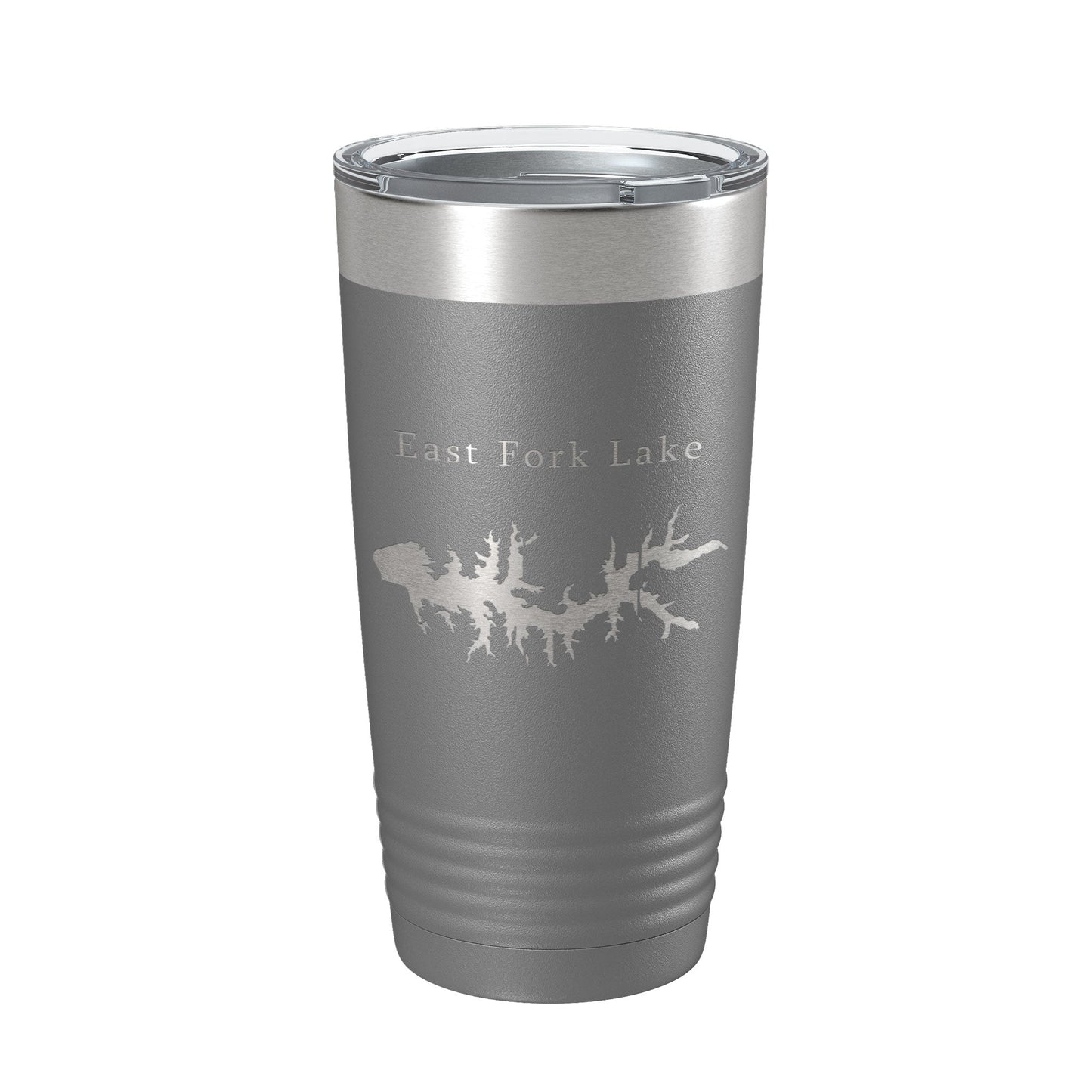 East Fork Lake Map Tumbler Travel Mug Insulated Laser Engraved Coffee Cup Illinois 20 oz-16