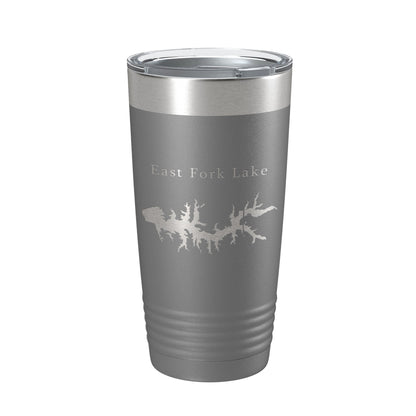 East Fork Lake Map Tumbler Travel Mug Insulated Laser Engraved Coffee Cup Illinois 20 oz-16