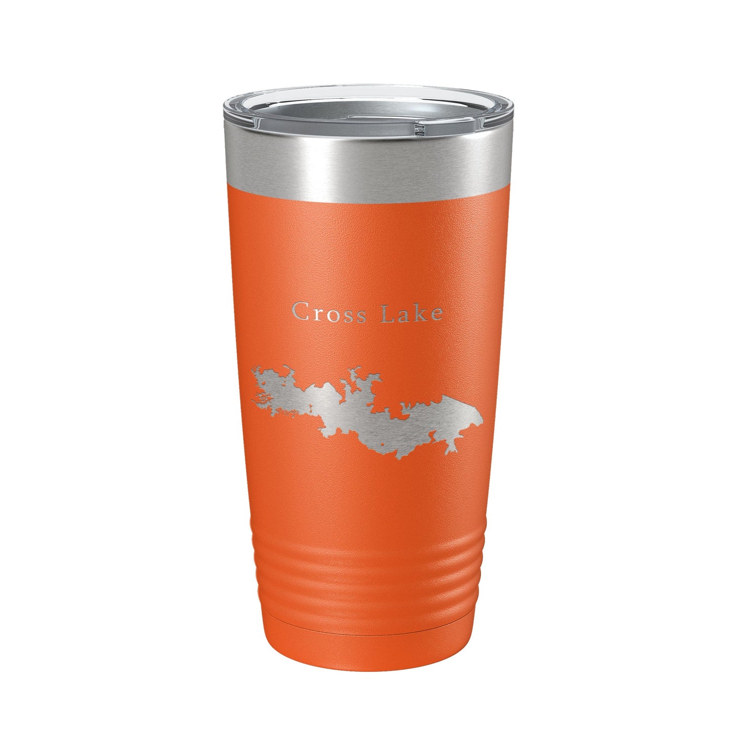 Cross Lake Map Tumbler Travel Mug Insulated Laser Engraved Coffee Cup Shreveport Louisiana 20 oz-17