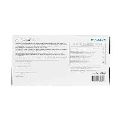 Exam Glove McKesson Confiderm® 3.5C Small NonSterile Nitrile Standard Cuff Length Textured Fingertips Blue Chemo Tested