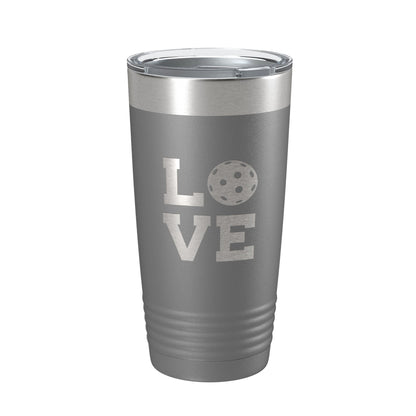 Pickleball Love Tumbler Travel Mug Insulated Laser Engraved Coffee Cup Pickle Ball Gift 20 oz-16