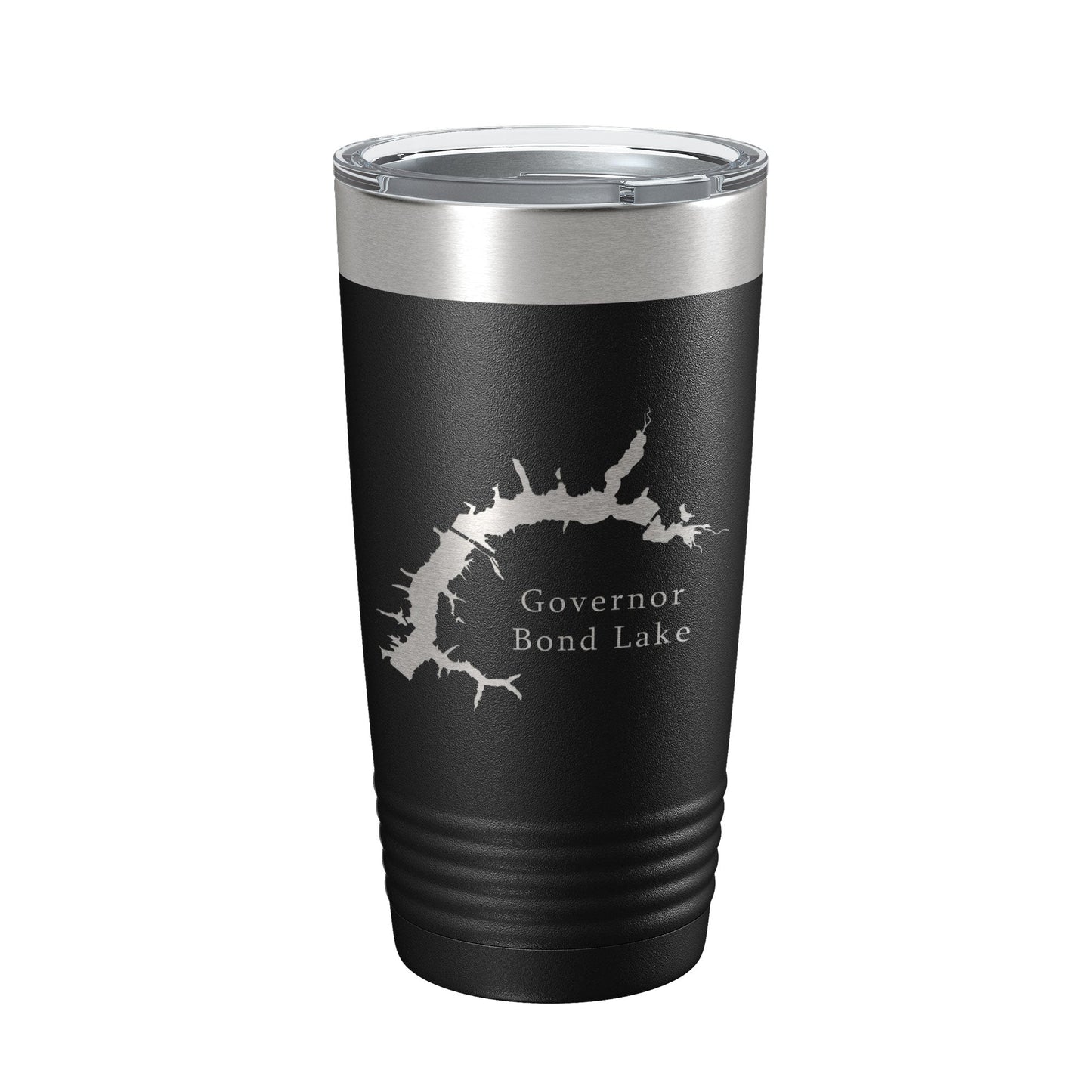 Governor Bond Lake Map Tumbler Travel Mug Insulated Laser Engraved Coffee Cup Illinois 20 oz-5