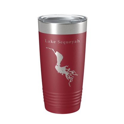 Lake Sequoyah Map Tumbler Travel Mug Insulated Laser Engraved Coffee Cup Arkansas 20 oz-18