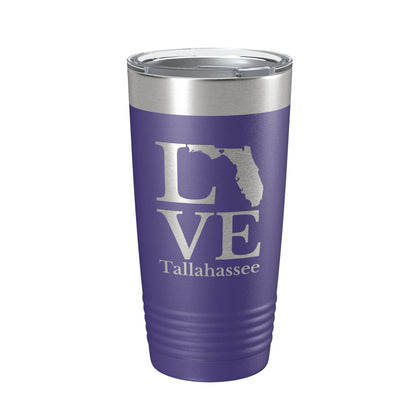 Tallahassee FL Love Tumbler Travel Mug Insulated Laser Engraved Coffee Cup Florida Gift 20 oz-15
