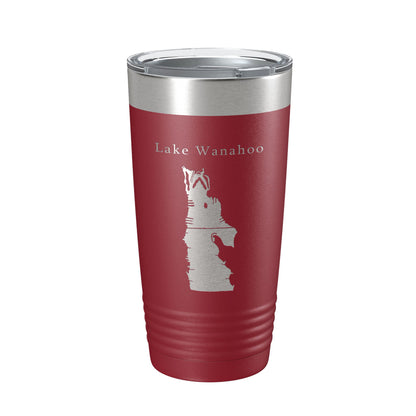 Lake Wanahoo Map Tumbler Travel Mug Insulated Laser Engraved Coffee Cup Nebraska 20 oz-18