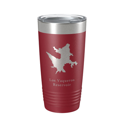 Los Vaqueros Reservoir Tumbler Lake Map Travel Mug Insulated Laser Engraved Coffee Cup California 20 oz-18