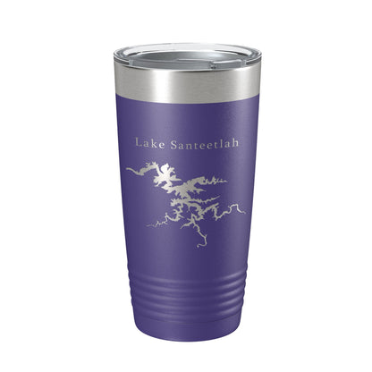 Lake Santeetlah Map Tumbler Travel Mug Insulated Laser Engraved Coffee Cup North Carolina 20 oz-15