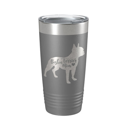 Boston Terrier Mom Tumbler Dog Travel Mug Gift Insulated Laser Engraved Coffee Cup 20 oz-16
