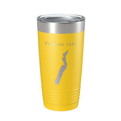 Fremont Lake Map Tumbler Travel Mug Insulated Laser Engraved Coffee Cup Wyoming 20 oz-19