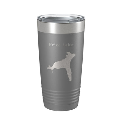 Price Lake Map Tumbler Travel Mug Insulated Laser Engraved Coffee Cup North Carolina 20 oz-16