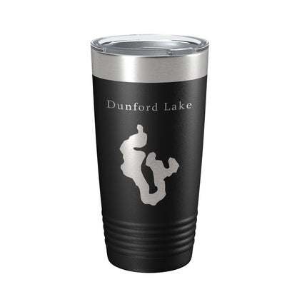Dunford Lake Map Tumbler Travel Mug Insulated Laser Engraved Coffee Cup Florida 20 oz-0