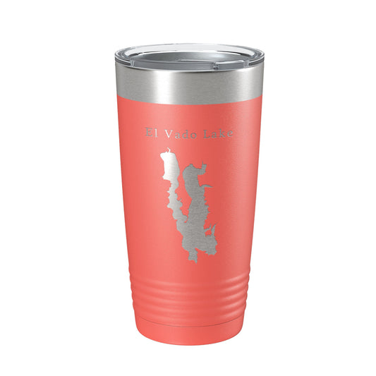 El Vado Lake Map Tumbler Travel Mug Insulated Laser Engraved Coffee Cup New Mexico 20 oz-20