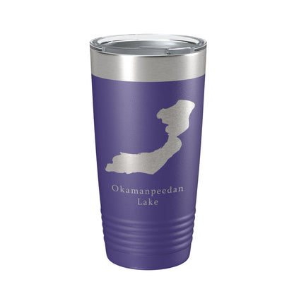Okamanpeedan Lake Map Tumbler Travel Mug Insulated Laser Engraved Coffee Cup Iowa Minnesota 20 oz-15