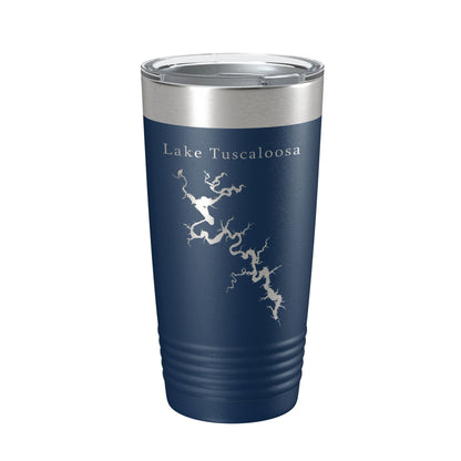 Lake Tuscaloosa Map Tumbler Travel Mug Insulated Laser Engraved Coffee Cup Alabama 20 oz-8
