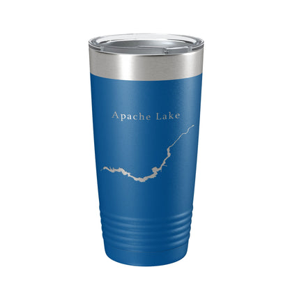 Apache Lake Map Tumbler Travel Mug Insulated Laser Engraved Coffee Cup Arizona 20 oz-6