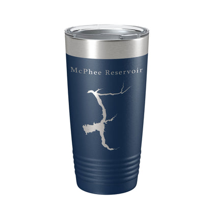 McPhee Reservoir Tumbler Lake Map Travel Mug Insulated Laser Engraved Coffee Cup Colorado 20 oz-8