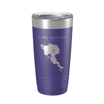 Lake Manitou Map Tumbler Travel Mug Insulated Laser Engraved Coffee Cup Indiana 20 oz-15