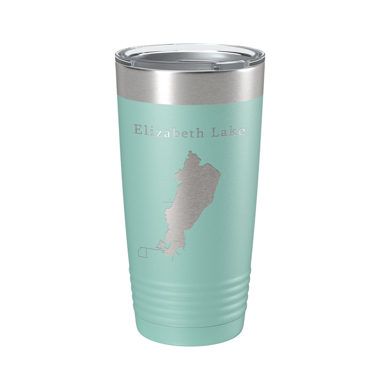 Elizabeth Lake Map Tumbler Travel Mug Insulated Laser Engraved Coffee Cup Illinois Wisconsin 20 oz-12