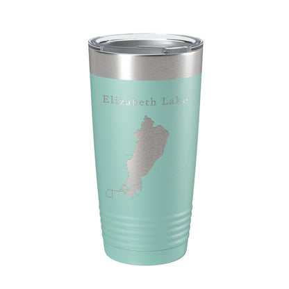 Elizabeth Lake Map Tumbler Travel Mug Insulated Laser Engraved Coffee Cup Illinois Wisconsin 20 oz-12