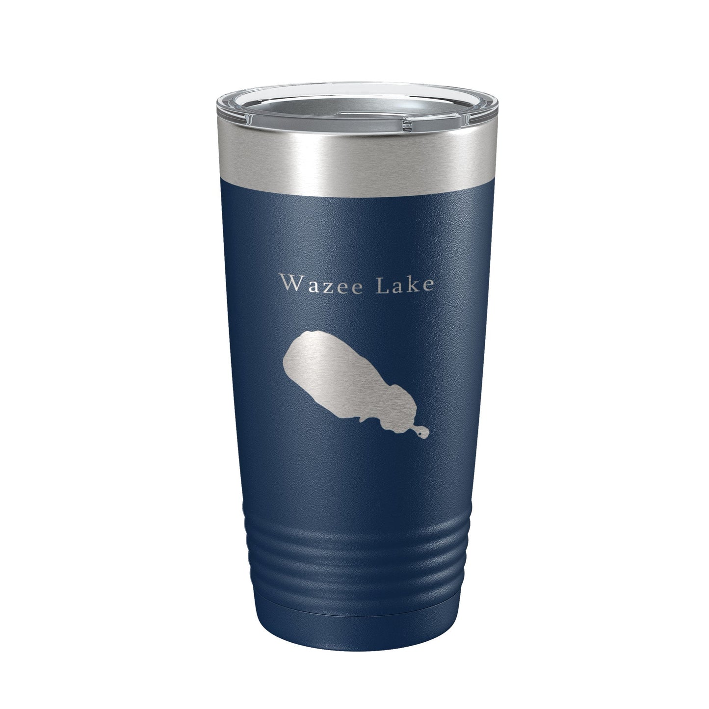 Wazee Lake Map Tumbler Travel Mug Insulated Laser Engraved Coffee Cup Wisconsin 20 oz-8