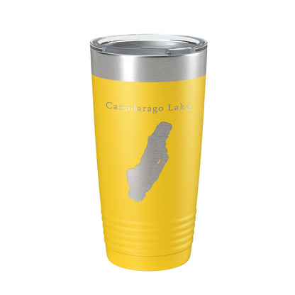 Canadarago Lake Map Tumbler Travel Mug Insulated Laser Engraved Coffee Cup New York 20 oz-19