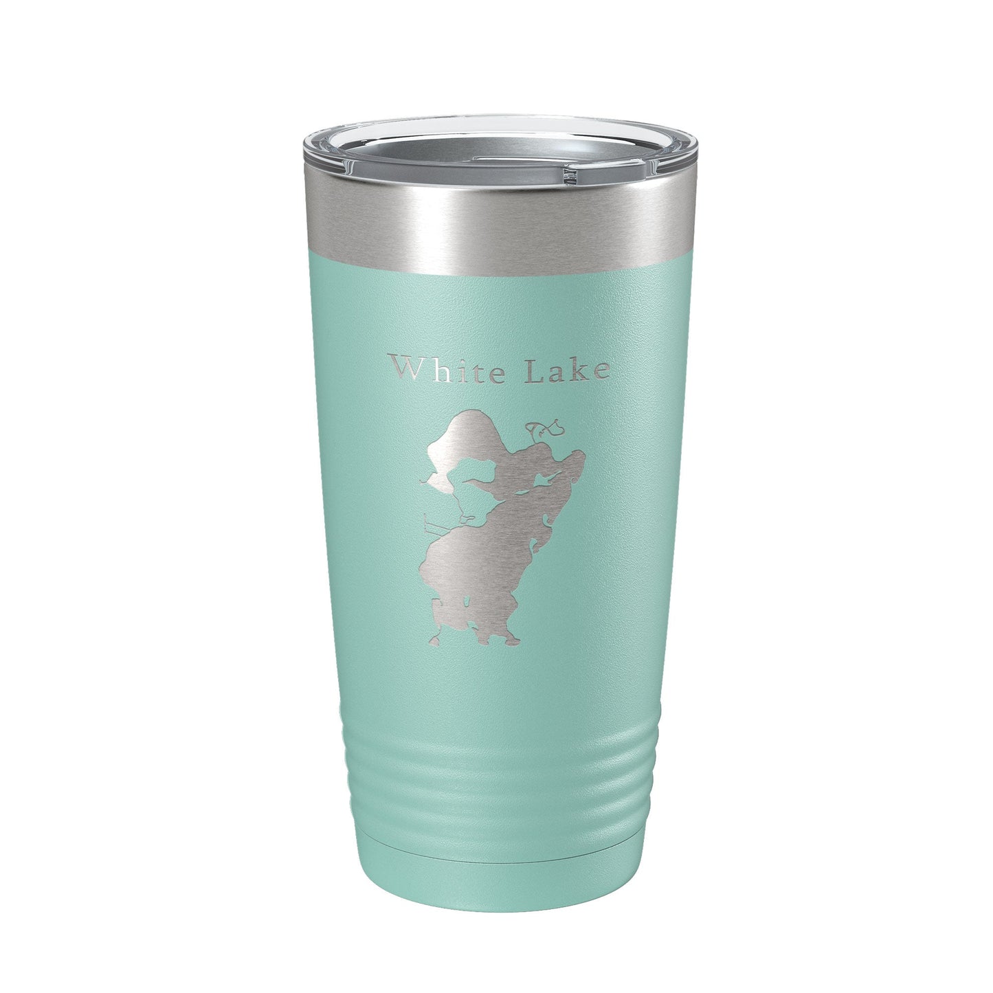 White Lake Map Tumbler Travel Mug Insulated Laser Engraved Coffee Cup Michigan 20 oz-12
