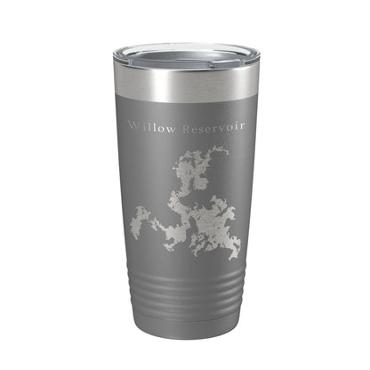 Willow Reservoir Tumbler Lake Map Travel Mug Insulated Laser Engraved Coffee Cup Wisconsin 20 oz-16