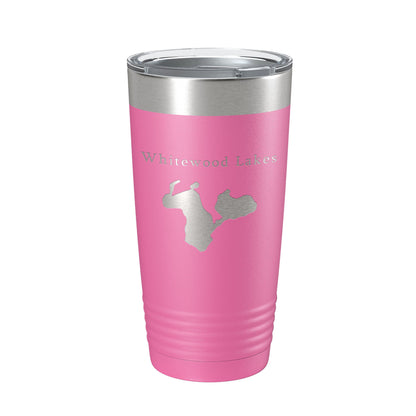 Whitewood Lakes Map Tumbler Travel Mug Insulated Laser Engraved Coffee Cup Huron River Chain of Lakes Michigan 20 oz-11