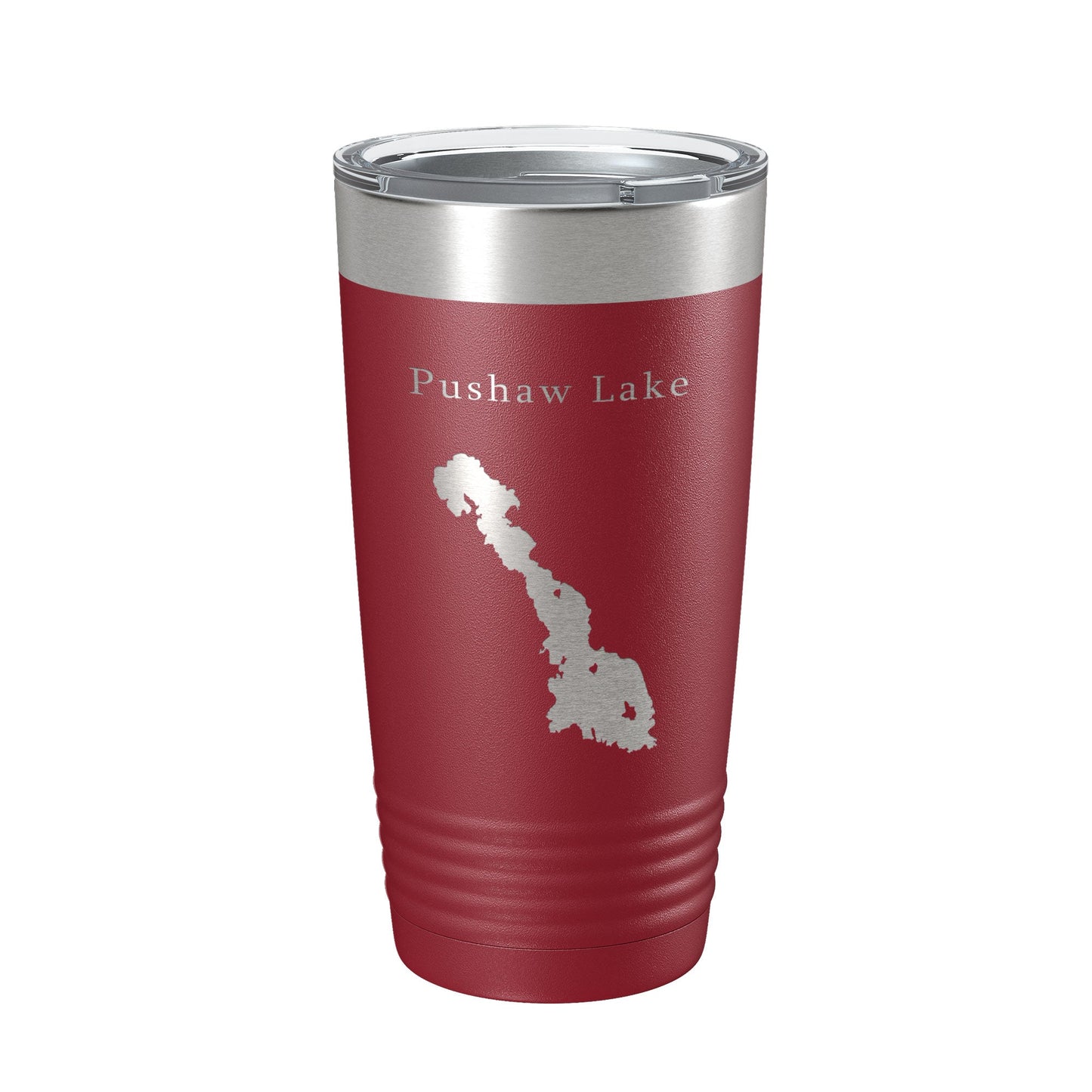Pushaw Lake Map Tumbler Travel Mug Insulated Laser Engraved Coffee Cup Maine 20 oz-18