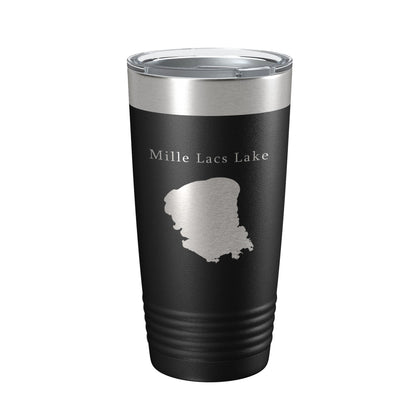 Mille Lacs Lake Map Tumbler Travel Mug Insulated Laser Engraved Coffee Cup Minnesota 20 oz-0