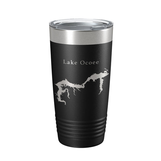Lake Ocoee Map Tumbler Travel Mug Insulated Laser Engraved Coffee Cup Tennessee 20 oz-0