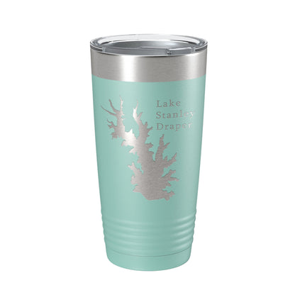 Lake Stanley Draper Map Tumbler Travel Mug Insulated Laser Engraved Coffee Cup Oklahoma 20 oz-12