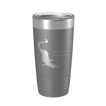 Horseshoe Reservoir Tumbler Lake Map Travel Mug Insulated Laser Engraved Coffee Cup Arizona 20 oz-16