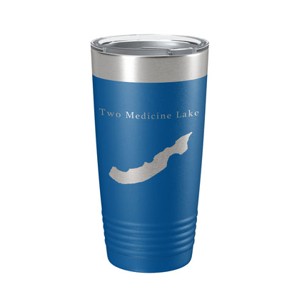 Two Medicine Lake Map Tumbler Travel Mug Insulated Laser Engraved Coffee Cup Montana 20 oz-6