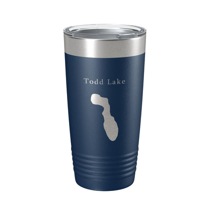Todd Lake Map Tumbler Travel Mug Insulated Laser Engraved Coffee Cup Oregon 20 oz-2