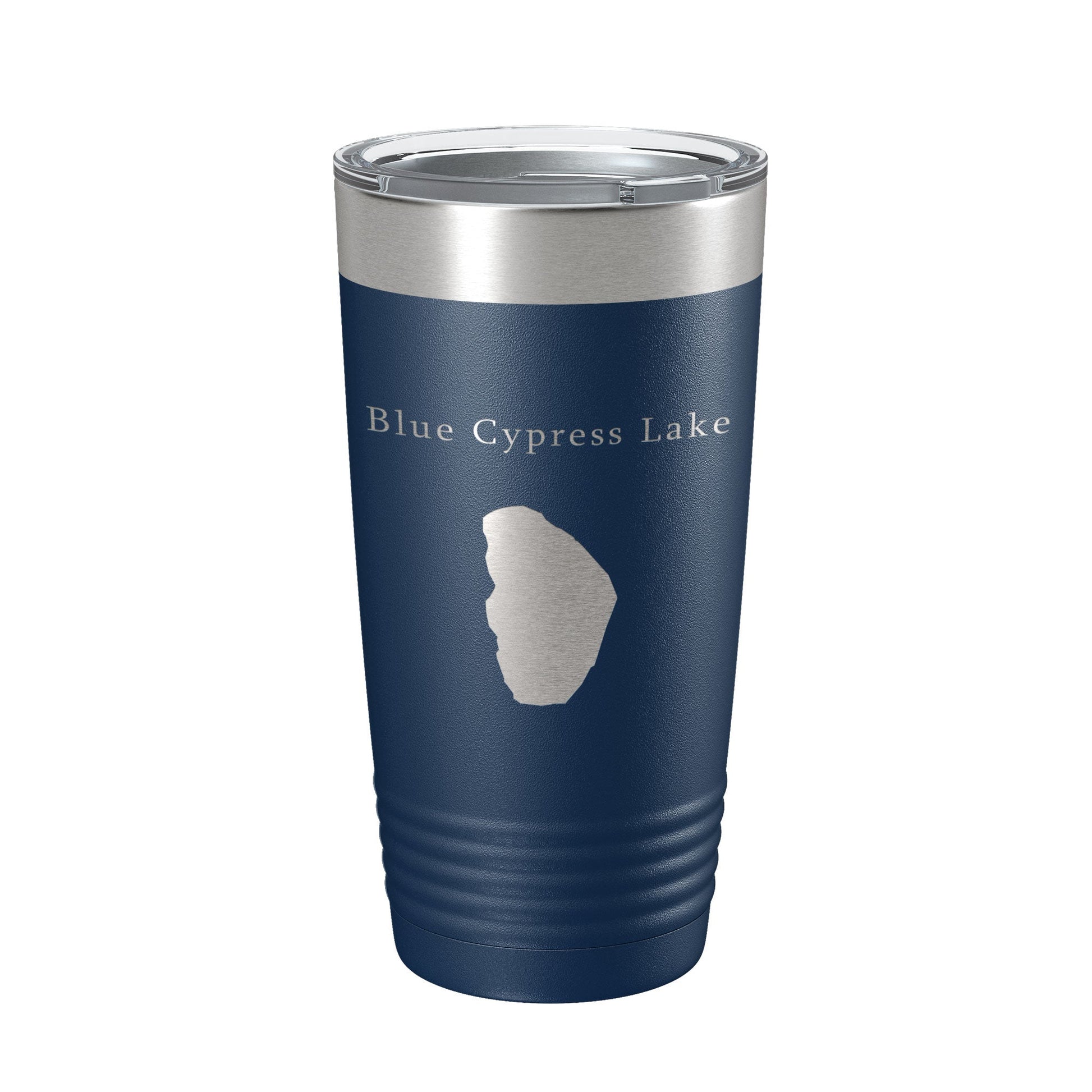 Blue Cypress Lake Map Tumbler Travel Mug Insulated Laser Engraved Coffee Cup Florida 20 oz-2