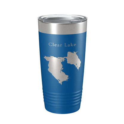 Clear Lake Reservoir Map Tumbler Travel Mug Insulated Laser Engraved Coffee Cup California 20 oz-6