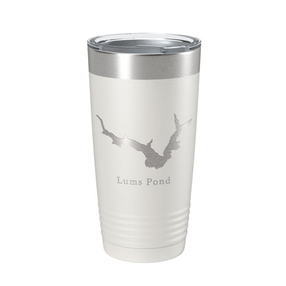 Lums Pond Tumbler Lake Map Travel Mug Insulated Laser Engraved Coffee Cup Delaware 20 oz-7